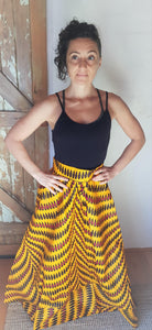 Awa Ankara yellow skirt