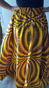 Awa Ankara yellow skirt