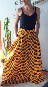 Awa Ankara yellow skirt