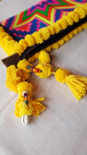 Load image into Gallery viewer, Thai Yellow pom pom bag
