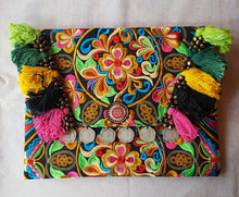 Load image into Gallery viewer, Thai Clutch colourful tassel bag
