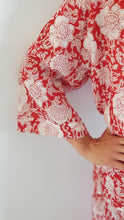 Load image into Gallery viewer, Indian Block print Kimono Red
