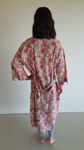 Indian Block print Kimono Floral