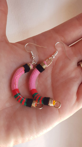 Peruvian sheep wool earrings/various colours