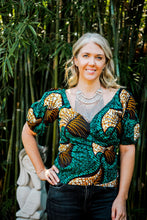 Load image into Gallery viewer, Ankara wrap blouse
